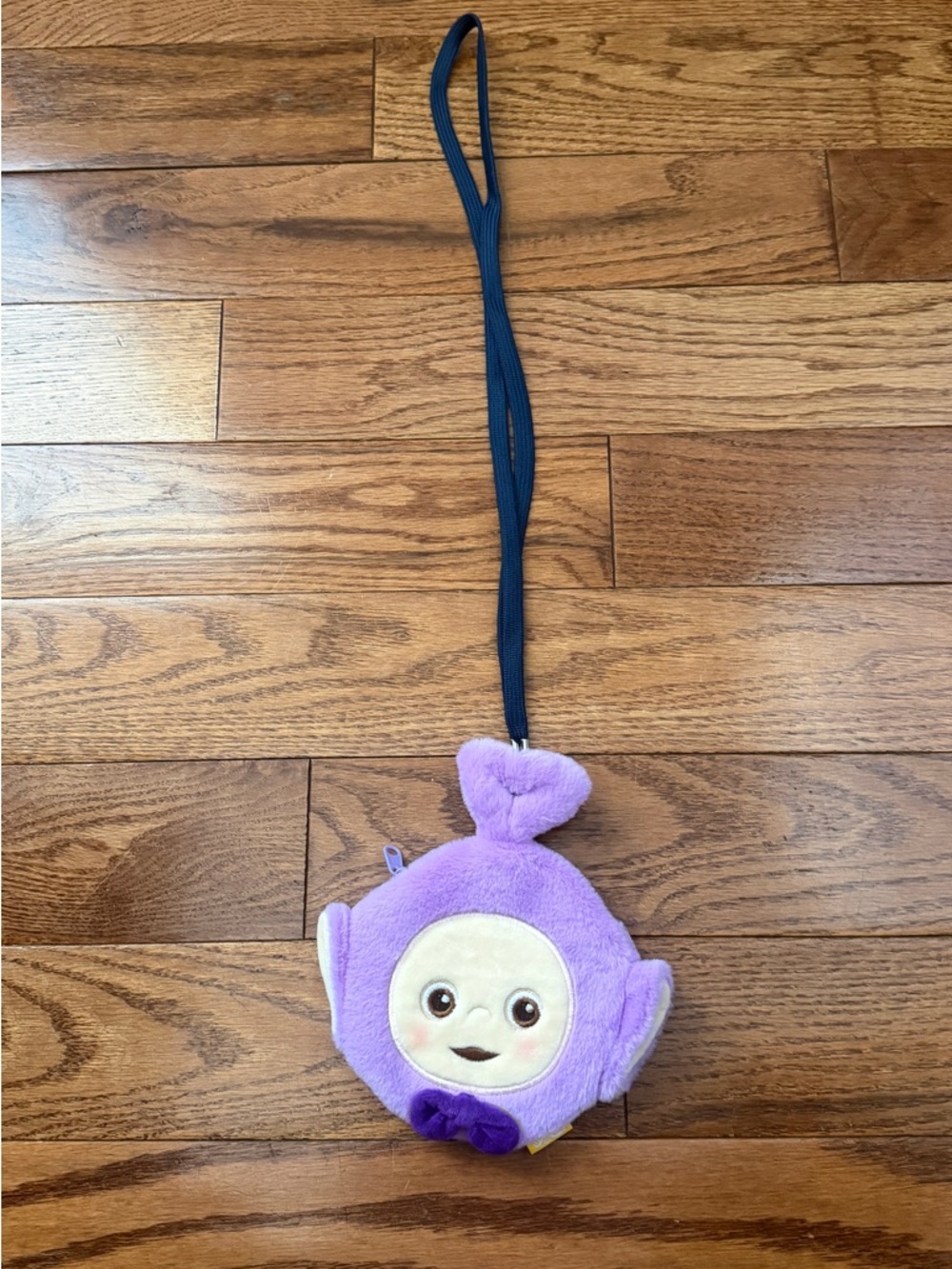 Teletubbies Tinky Winky purple Coins Pouch, Name Tag .